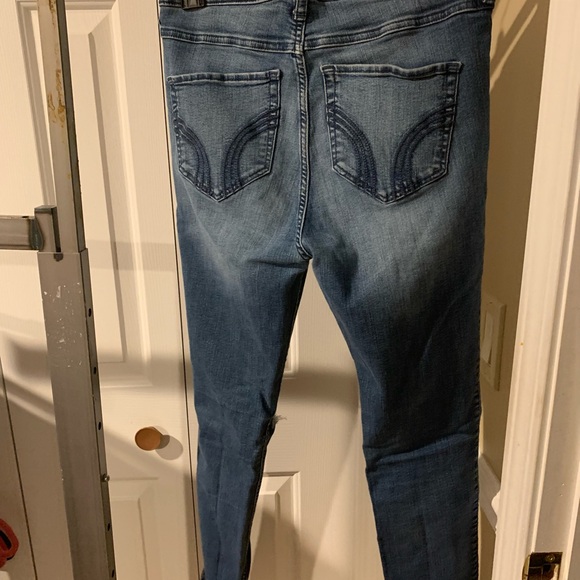 Hollister Womens Skinny Jeans Blue Pockets High Rise - Picture 4 of 5